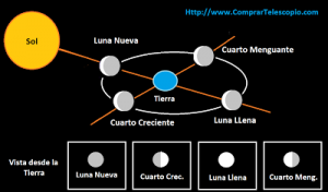 esquema fases lunares
